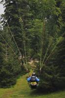 vista deportiva de parapente foto