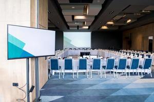 interior of big modern conference room photo