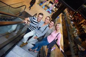 Sweden, 2022 - Family in shopping mall photo