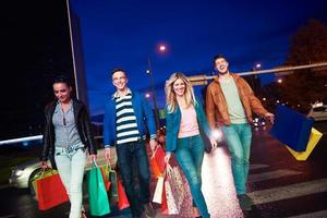 Group Of Friends Enjoying Shopping photo