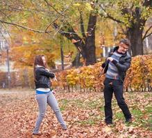 retrato de pareja de otoño foto