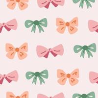 Festive seamless pattern with colorful bows vector