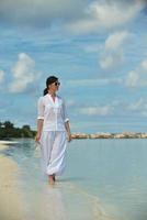 happy woman enjoy  summer time photo