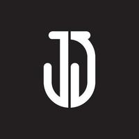 Simple Modern JJ J Monogram Logo vector