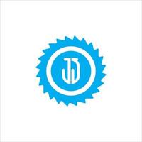 Simple Modern JJ J Monogram Logo vector