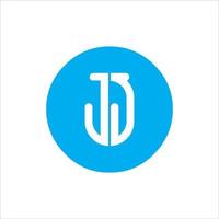 Simple Modern JJ J Monogram Logo vector