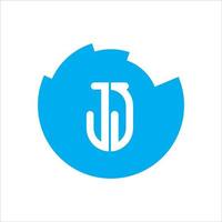 Simple Modern JJ J Monogram Logo vector