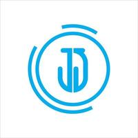 Simple Modern JJ J Monogram Logo vector