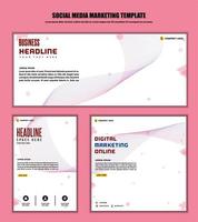 diseño moderno de publicación de medios sociales de fondo abstracto, para marketing digital de negocios en línea, plantilla de banner y póster. vector