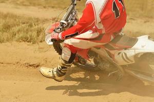 vista de moto de motocross foto