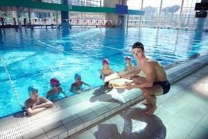 vista de la clase de natación foto