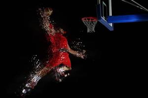 diseño de jugador de baloncesto en acción foto