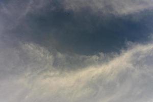 white clouds with blue sky background photo