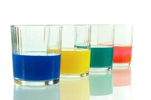 Colors in four glasses photo