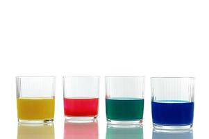 Colors in four glasses photo