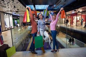 Sweden, 2022 - Family in shopping mall photo