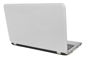 back view of open laptop display cover photo