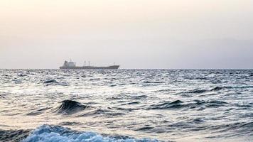 blue evening twilight over Gulf of Aqaba photo