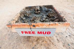 free mud on coast of Dead Sea photo