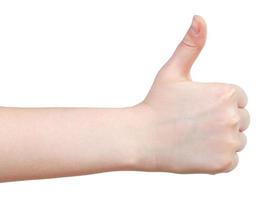 thumbs up - hand gesture photo