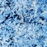 snowflakes and frost pattern on glass close up photo