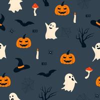 helloween seamless pattern vector