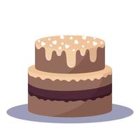 cake with caramel vector