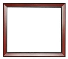 wide dark brown flat wooden picture frame photo