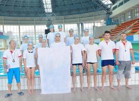 vista de la clase de natación foto