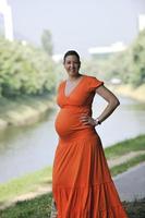 happy pregnancy portrait photo