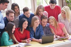 happy teens group in school photo