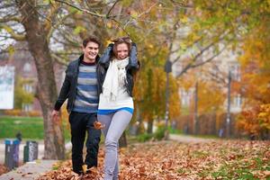 autumn couple portrait photo