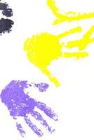 colorful hand prints photo