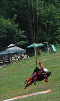 vista deportiva de parapente foto