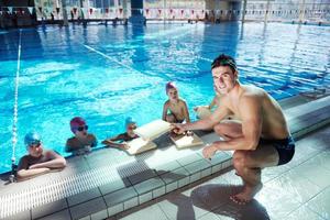 vista de la clase de natación foto