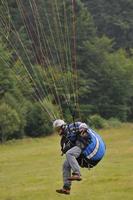 vista deportiva de parapente foto