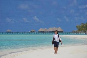 happy woman enjoy  summer time photo