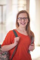 student girl with tablet computer photo