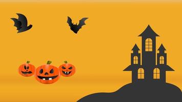 l'animation d'arrière-plan d'halloween convient aux fêtes, aux célébrations, aux explications et aux festivals