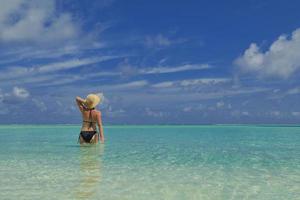 happy woman at summer photo