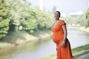 happy pregnancy portrait photo
