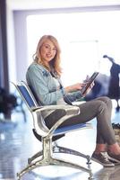 student girl with laptop computer photo