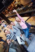 Sweden, 2022 - Family in shopping mall photo