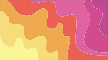 abstract wavy flow yellow orange red and magenta background vector illustration eps10