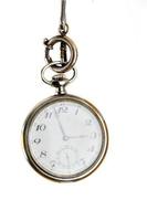 reloj de bolsillo en blanco foto