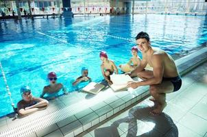 vista de la clase de natación foto