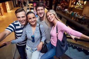 Sweden, 2022 - Family in shopping mall photo