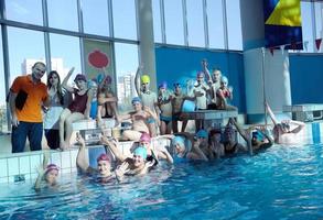 vista de la clase de natación foto