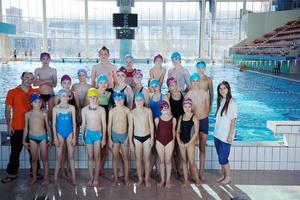 vista de la clase de natación foto