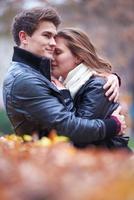 autumn couple portrait photo